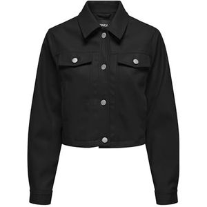 ONLY ONLRIMA Faux Leather Jacket OTW Jacket, zwart, L, zwart, L