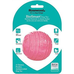 Rosewood 43103 Antimicrobiel, robuust, duurzaam speelgoed Biosafe voor kleine honden, puppy's, diameter: 7 cm, roze