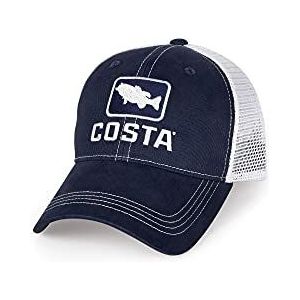 Costa Del Mar Bass Trucker Hoed, Navy + wit, XL