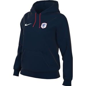 Nike Dames Top Knvb Wnsw Essntl Hood Poflc Ft, Blackened Blue/University Red/White, DV2066-498, L