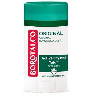 Borotalco Deo Original Deo Stick, 48 uur werkzaam, formule met Active Crystal Talc voor drievoudige bescherming tegen zweet, 0% alcohol, deodorant, deodorant, voor heren en dames
