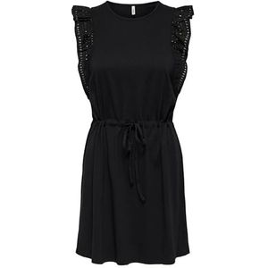 ONLY - ONLSHARON - Jurk - Zwart - Mouwloos - Knielengte