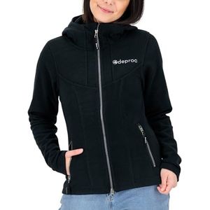 DEPROC-Active Glory May Gebreide fleecejas voor dames, met opstaande kraag, overgangsjas, windbreaker, fleecejack, behaaglijke jas