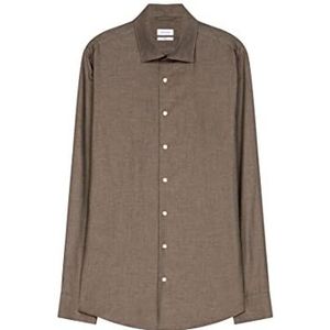 Seidensticker Heren 655630 Hemd, Bruin, 36