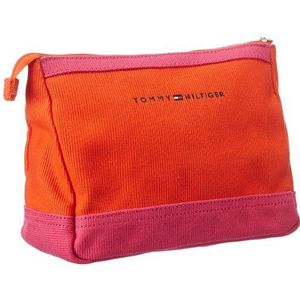 Tommy Hilfiger CASSIDY 1 SOLID POUCH BW56919281, dames cosmeticatasje 22 x 14 x 10 cm (b x h x d), Pink Bright Pink 260.