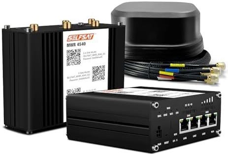 Selfsat - MWR 4540 - WLANrouter - Zwart - 4G Cat 6 tot 300 Mbps incl SATCO 5G antenne