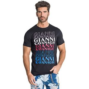 Gianni Kavanagh Black Signs Gk Tee T-shirt voor heren, Zwart, S