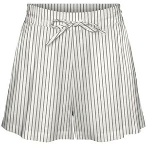 VERO MODA Vmlinn WVN Noos Shorts voor dames, Sneeuwwit/Stripes: olga Moon Rock, S