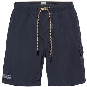 camel active Heren Shorts Beach Cargo zwembroek, nachtblauw, S