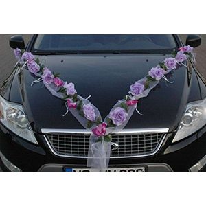 Rozen slinger bruid paar roos decoratie auto decoratie bruiloft auto auto bruiloft ® auto decoratie auto decoratie auto (rose orchidee paars/paars)