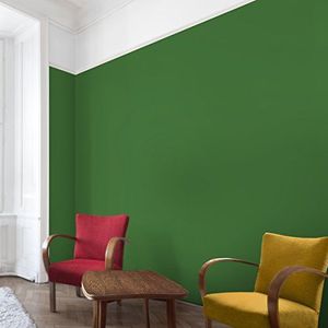 Apalis Vliesbehang Colour Dark Green Unibehang breed | vlies behang wandbehang foto 3D fotobehang voor slaapkamer woonkamer keuken | groen 94571