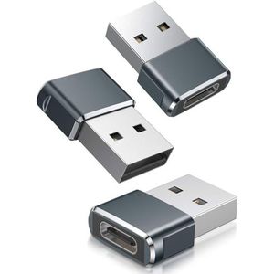 Basesailor USB Naar USB C Adapter Voor iPhone 16 16e 15 14 13 Pro Max Plus 3Pack,USBC Vrouw Naar USB A Stekker Plug,Type C Oplaadsnoer Charging Cable Voor Apple Watch 10 9,Samsung Galaxy S25 A55 Ultra