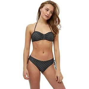 Minus Dames Amabel Bikini Top, Expresso Logo Print, XXL