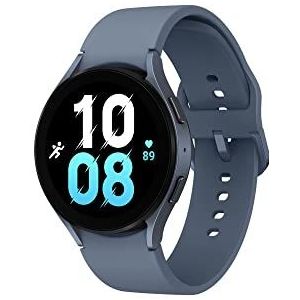 Samsung Galaxy Watch5 Smartwatch, gezondheidstracker, sporthorloge, lange batterijduur, 4G, 44 mm, blauw, 1 jaar uitbreiding, Amazon uitgesloten - versie FR