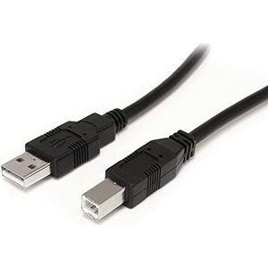 StarTech.com 9 m actieve USB-A naar USB-B kabel - M/M - USB 2.0 A naar B kabel - printerkabel - USB verlengkabel - zwart (USB2HAB30AC)