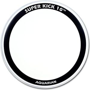 Aquarian SuperKick 10 TCSK10-18 Slagvacht, gezandstraald, 18 inch, wit
