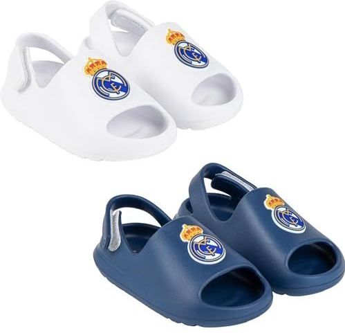 CERDÁ LIFE'S LITTLE MOMENTS Real Madrid EVA-strandsandalen voor kinderen, officiële en lichte kindersandalen, antislip schoenen voor zomer, zwembad en strand, Wit, 28/29 EU