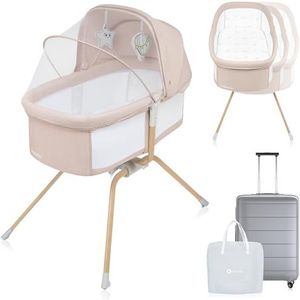 Lionelo - Malin - Reisbedje - Beige - Duurzame Structuur - 3in1 Functie