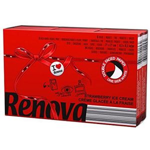 Renova Zakdoeken Red Label rode geur aardbei - 6 verpakkingen