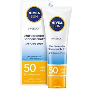 Nivea Sun Matterende zonnebrandcrème voor het gezicht, zonbeschermingsfactor 50, tube, 50 ml