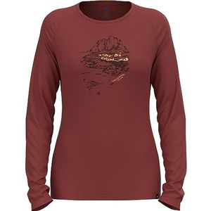 Odlo Dames Ascent 365 Merino 200 shirt met lange mouwen met Noorwegen motief Hiking Shirt