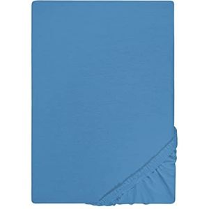 biberna 0077155 Hoeslaken Jersey (matrashoogte max. 22 cm) 1x 180x200 cm > 200x200 cm, azuurblauw