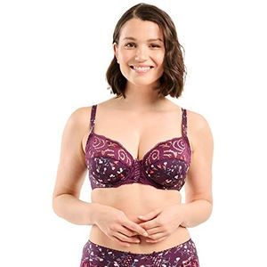 Sans Complexe Amelie Print Damesondergoed, Imprime Floral Rouge/Violet, 50-56