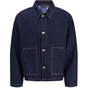 JACK & JONES Heren Jorboxy Denim Shirt Ls, dark denim, M