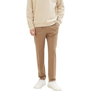 TOM TAILOR Denim Relaxed Tapered Fit broek voor heren in enkellengte, 33753-desert Fawn Melange, 28W / 32L