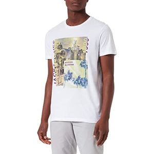 JACK & JONES Heren T-shirt, wit, L