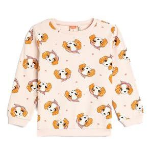 Koton Babygirls Dog Bedrukt Crew Neck Katoenen Sweatshirt, Roze design (2d7), 12-18 maanden