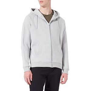 Urban Classics Heren sweatshirt-jack Basic Zip Hoody, verkrijgbaar in 10 kleuren, effen, met capuchon en buiktas, maat S tot 5XL, Lichtopbrengst, S