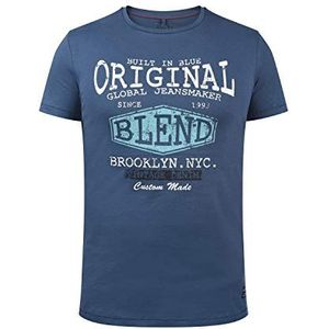 Blend BHTee 20708054 T-shirt met korte mouwen, blauw (denim blue 74646), 3XL