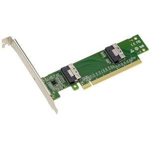 KALEA-INFORMATIQUE SFF-8654 8i PCIe 4.0 naar 2-poorts Slim SAS-adaptercontrollerbord voor NVMe M2 M3 U2 U3 SSD's of PCIe-platen