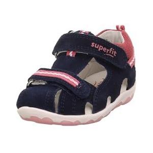 Superfit Fanni sandalen voor jongens, meisjes, blauw/roze, 8010, 18 EU, Blauw roze 8010, 18 EU