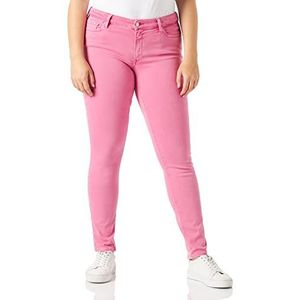 Replay Dames Luzien Rose Label Broek, 363 Helder Fuchsia, 27W / 28L