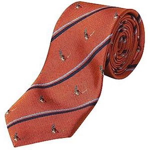 Joe Browns Gestreepte zijden stropdas voor heren, oranje, één maat, Oranje, Eén maat
