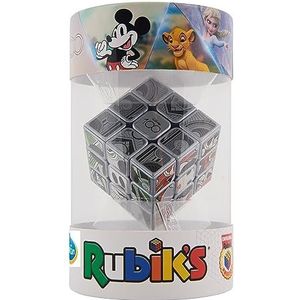 ThinkFun - 76545 - Rubik's Cube Disney 100 - Der Disney-Cube im exklusiven Platin-Look, zum 100 jährigen Disney-Jubiläum. Ein Sammlerstück und Denkspiel für Erwachsene und Kinder ab 8 Jahren