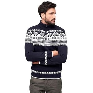 Brandit Troyer Norweger Pullover Sweater voor heren, marineblauw, S