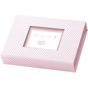 Rössler 14571928001 - Fotobox Baby Girl met magneetsluiting, voor foto's van 13 x 18 cm, roze, 1 stuk