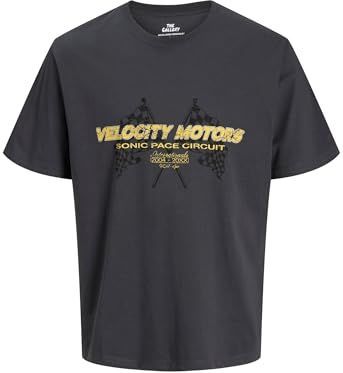 JACK & JONES Shirt 'JORFORMULA GALLERY'  geel / donkergrijs / rood / zwart