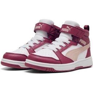 PUMA Puma Rebound V6 Mid Ac+ Ps uniseks-kind Sneaker Mid top, Port Rozenkwarts PUMA Wit, 34 EU