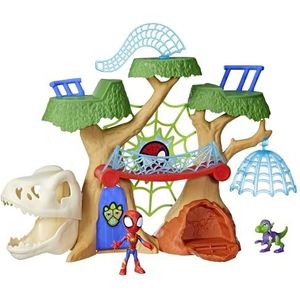 Marvel Spidey and His Amazing Friends - DinoWebs Boomhut - Speelset - Inclusief Spidey en Goblin Raptor Actiefiguur