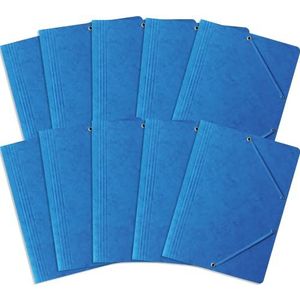 BANTEX 400087820 Persspanmap met rubber A4, 10 stuks per verpakking blauw