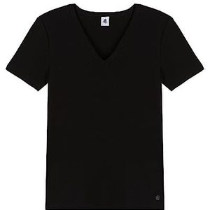 Petit Bateau T-shirt met korte mouwen voor dames, Zwart, XXS