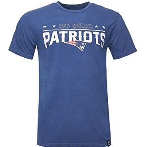 Recovered Heren NFL New England Patriots American Football T-Shirt-Blauw, Meerkleurig, S