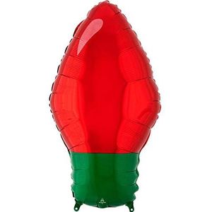 Amscan Anagram 4204801 - Rode Kerstlamp Vorm XL Folie Ballon - 22