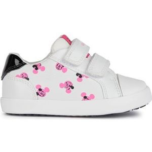 Geox B Kilwi Girl D Sneakers voor jongens en meisjes, wit/fluofuchsia, 26 EU, White Fluofuchsia, 26 EU