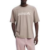 Desigual - T-shirt - Effen - Korte Mouwen - Bedrukt Reliëflogo