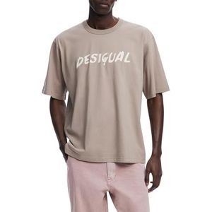 Desigual - T-shirt - Effen - Korte Mouwen - Bedrukt Reliëflogo